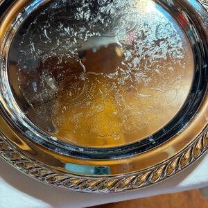 Oneida Silver and Gold Decorative Plate